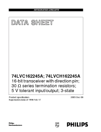 Datasheet 74LVC162245A manufacturer Philips
